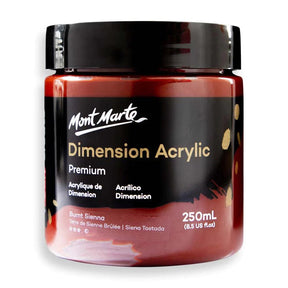 Dimension Acrylic Paint 250ml Pot - Burnt Sienna - Mont Marte - Glowish