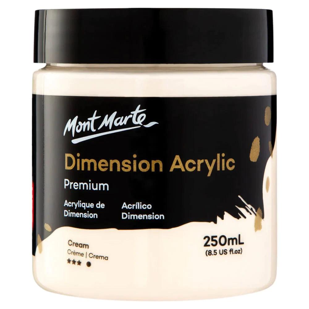 Dimension Acrylic Paint 250ml Pot - Cream - Mont Marte - Glowish