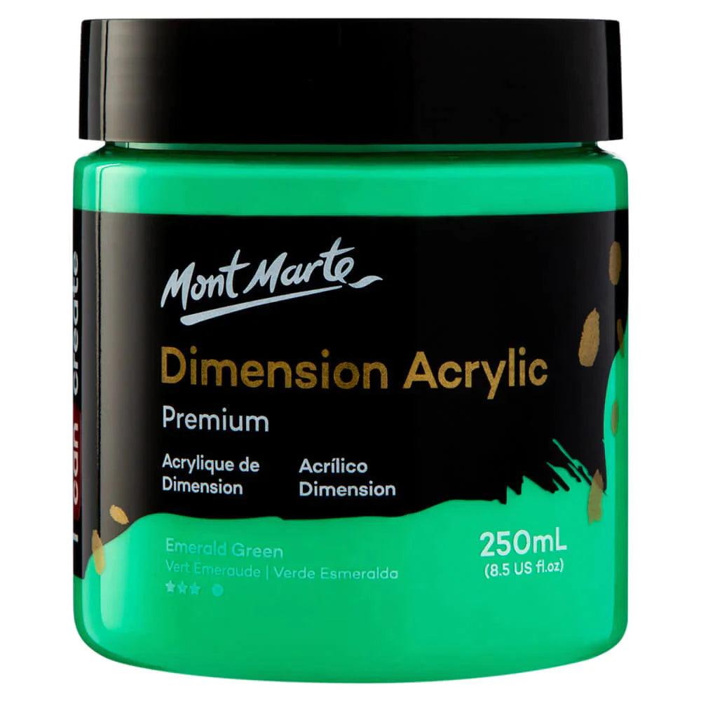 Dimension Acrylic Paint 250ml Pot - Emerald Green - Mont Marte - Glowish