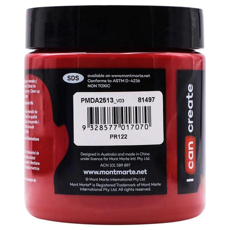 Dimension Acrylic Paint 250ml Pot - Magenta - Mont Marte - Glowish