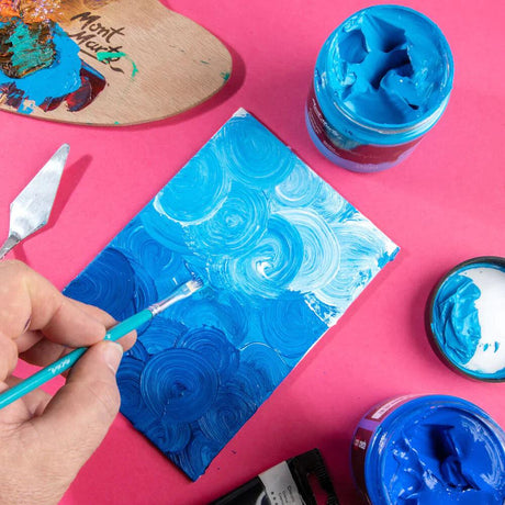 Dimension Acrylic Paint 250ml Pot - Monastral Cerulean - Mont Marte - Glowish