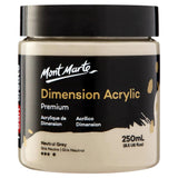 Dimension Acrylic Paint 250ml Pot - Neutral Grey - Mont Marte - Glowish