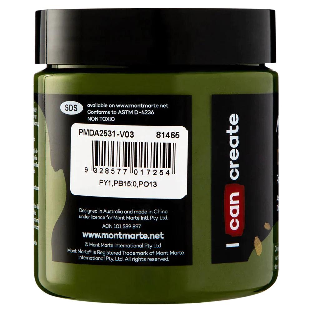 Dimension Acrylic Paint 250ml Pot - Olive Green - Mont Marte - Glowish