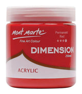 Dimension Acrylic Paint 250ml Pot - Permanent Red - Mont Marte - Glowish