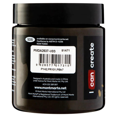 Dimension Acrylic Paint 250ml Pot - Raw Umber - Mont Marte - Glowish