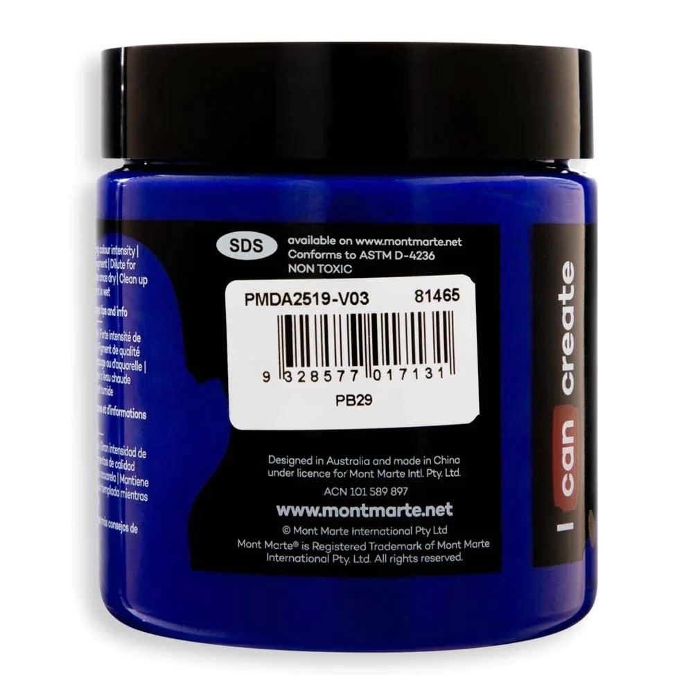 Dimension Acrylic Paint 250ml Pot - Ultramarine Blue - Mont Marte - Glowish