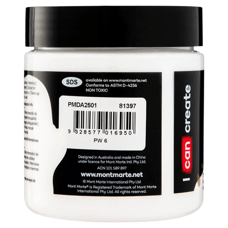 Dimension Acrylic Premium 250ml (8.5 US fl.oz) - Titanium White - Mont Marte - Glowish