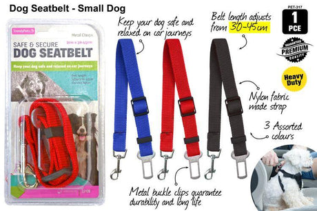 Dog Car Safety Seat Belt 1pcs (2cm x 30-45cm) - Glowish