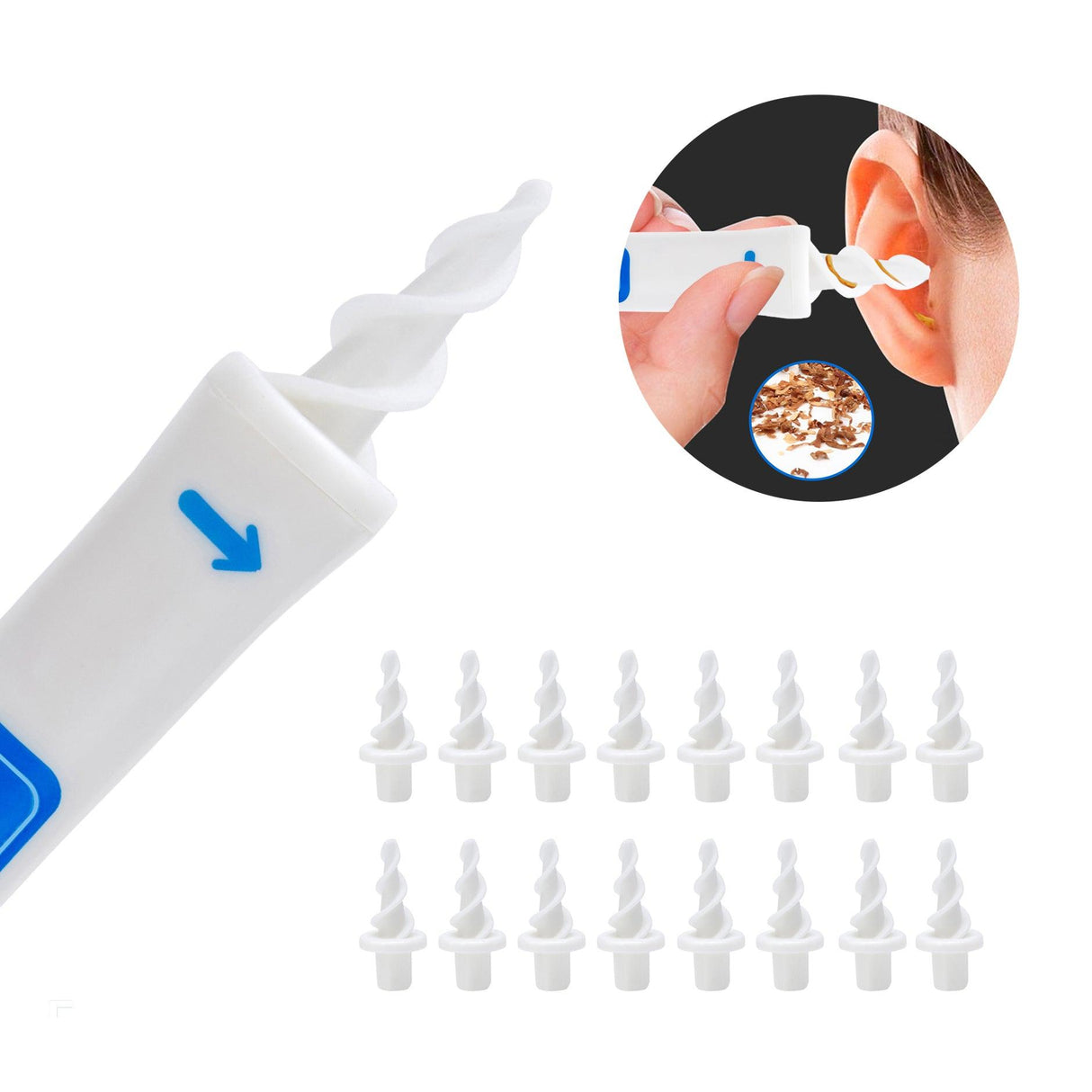 Ear Wax Cleaner/Remover Tool with Plastic box 16pcs/set - Glowish