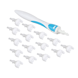 Ear Wax Cleaner/Remover with 16 Soft Rotating Silicone Tips - Glowish