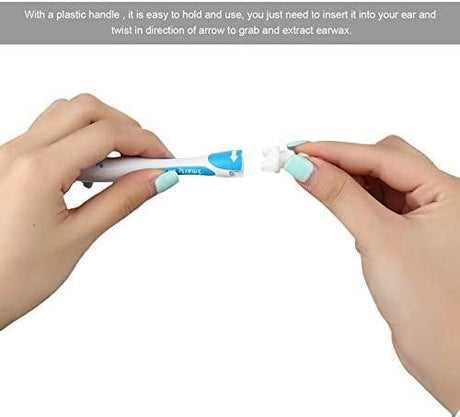 Ear Wax Cleaner/Remover with 16 Soft Rotating Silicone Tips - Glowish