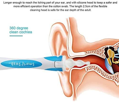 Ear Wax Cleaner/Remover with 16 Soft Rotating Silicone Tips - Glowish