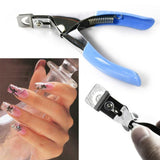 False Nail Clipper Cutter Stainless Steel Blue Acrylic UV Gel Manicure Tool - Glowish