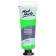 Fluoro Acrylic Paint Premium 50ml (1.7 US fl.oz) Tube - Green - Mont Marte - Glowish