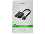 HDMI to VGA Adapter Converter with Audio 16 cm (Black) - Glowish