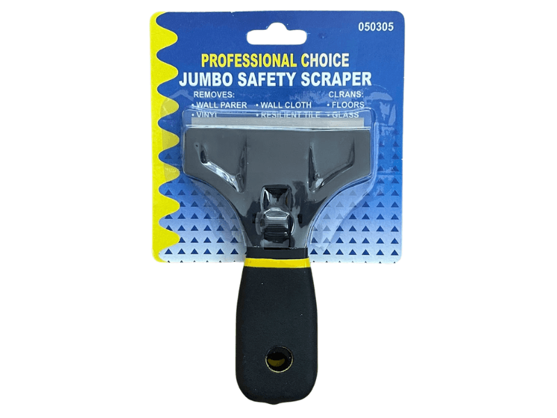 Heavy Duty Safety Scraper With Wide Blade - Black - Glowish