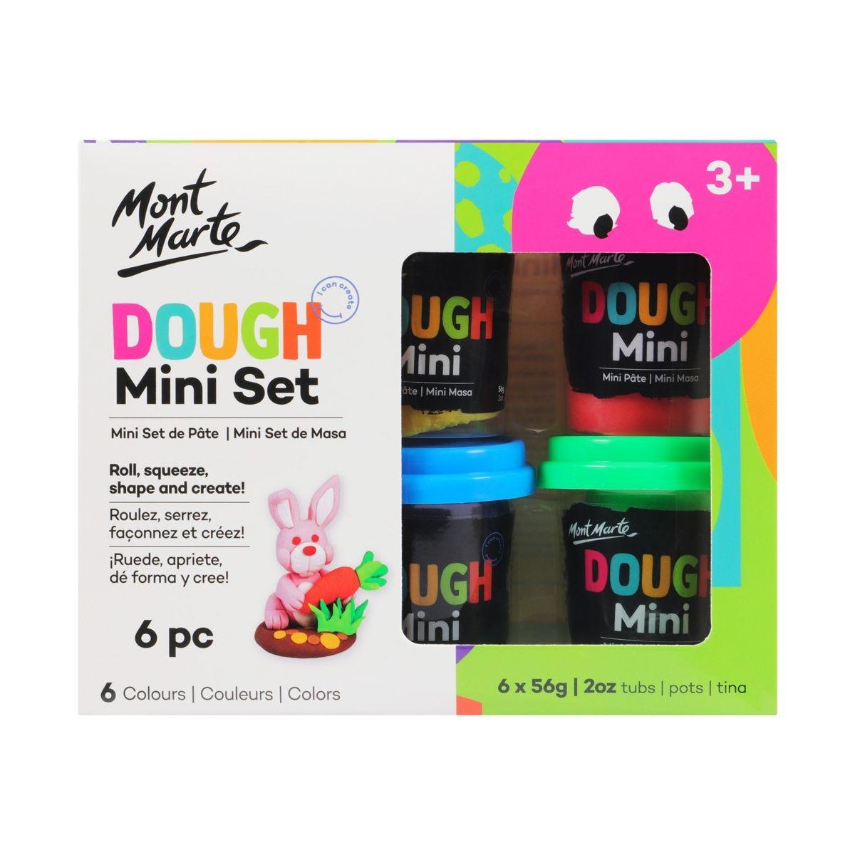 Kids Mini Dough Set 6pcs x 56g (2oz) - Mont Marte - Glowish