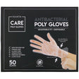 Kosette Antibacterial Poly Gloves, Adjustable Fit + Disposable, 50 Gloves - Glowish