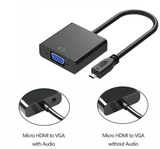 Micro HDMI to VGA Video Converter Cable For PC Monitor Projector - Glowish