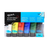 Mont Marte Acrylic Colour Primary Paint Set 6pcs x 50ml (1.7oz) - Glowish