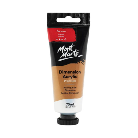 Mont Marte Dimension Acrylic Premium 75ml Tube - Carmine - Glowish