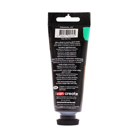 Mont Marte Dimension Acrylic Premium 75ml Tube - Emerald Green - Glowish