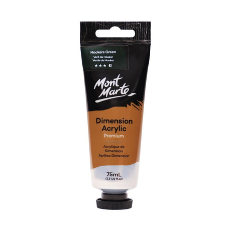 Mont Marte Dimension Acrylic Premium 75ml Tube - Hookers Green - Glowish