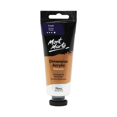 Mont Marte Dimension Acrylic Premium 75ml Tube - Purple - Glowish