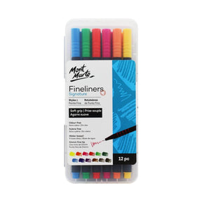 Mont Marte Fine liners Soft Grips 12pcs - Glowish