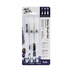 Mont Marte Water Brush Set Flat 3pcs - Glowish