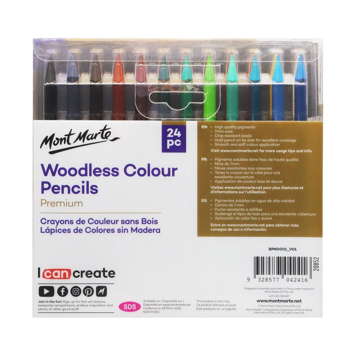 Mont Marte Woodless Colour Pencils Premium 24pcs.