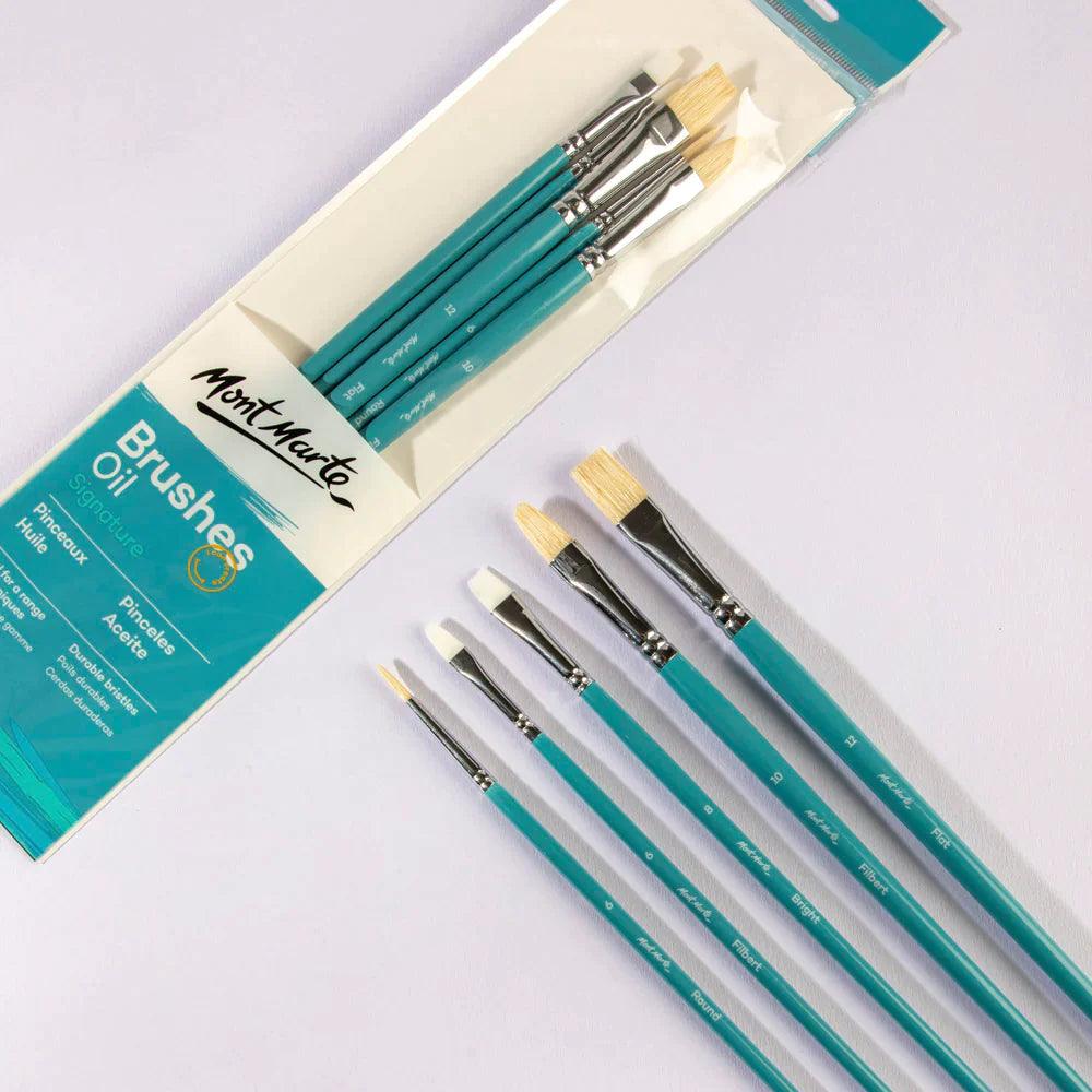 Oil Brush Signature 5pc - Mont Marte - Glowish