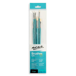 Oil Brushes Signature 6pc - Mont Marte - Glowish