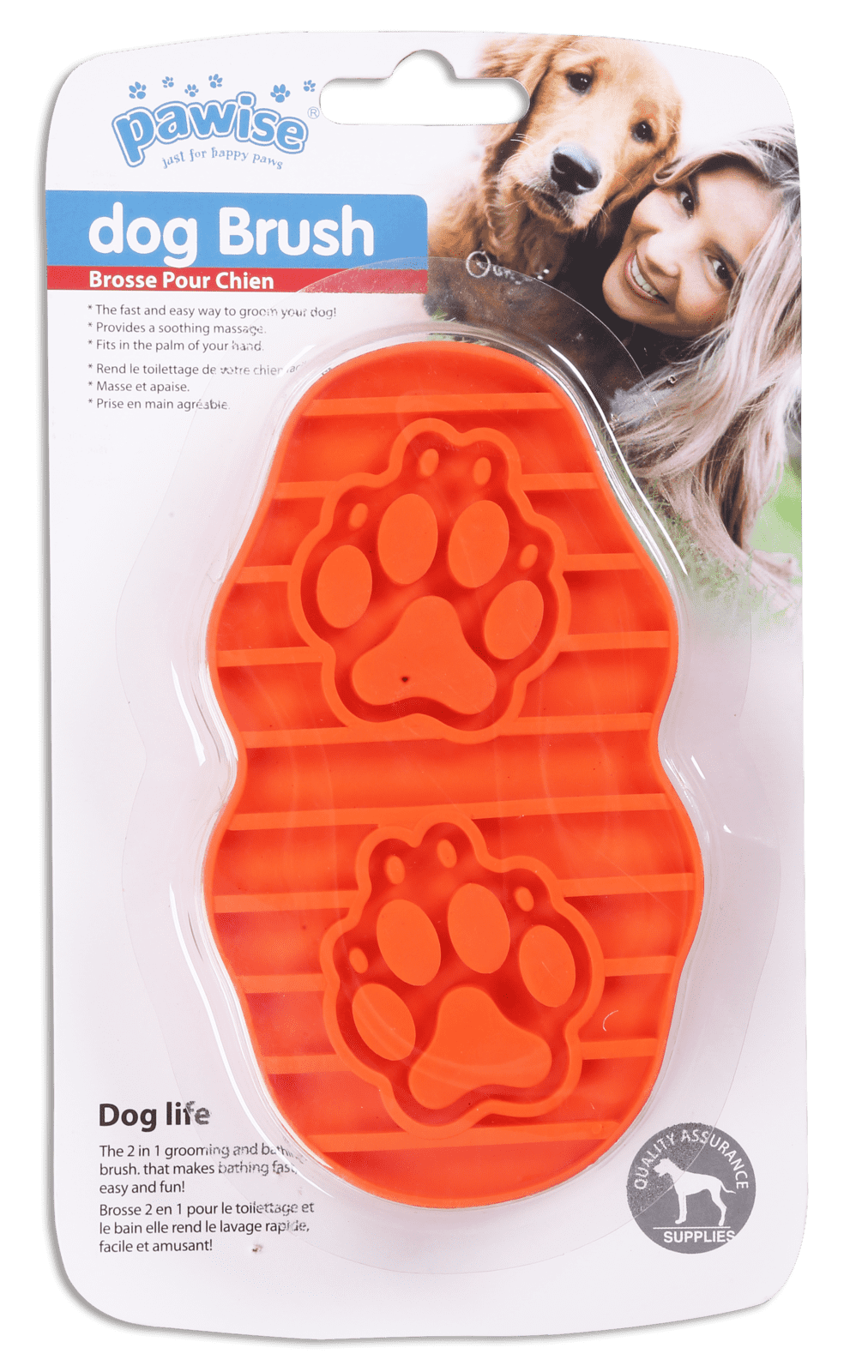 Pawise Dog Pet Grooming Palm Brush - Glowish
