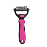 Pet Grooming Tool - Double Sided Shedding and Dematting Undercoat Rake Comb.