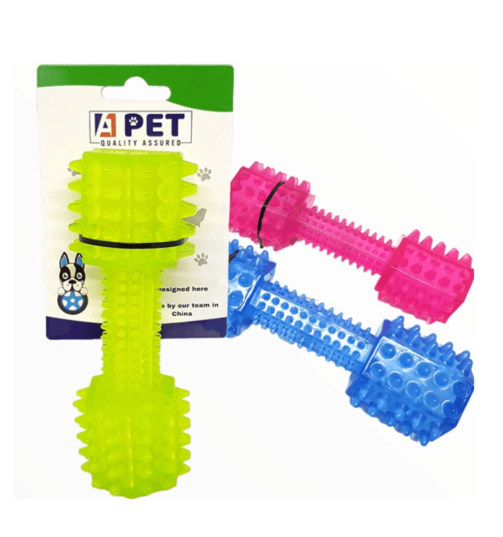 Pet Rubber Dumbbell Chew Toy Pink - Glowish