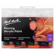 Pouring Paint Kit - Premium Acrylic Paint Set 4x120ml Coral - Glowish