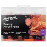 Pouring Paint Kit - Premium Acrylic Paint Set 4x120ml Coral - Glowish