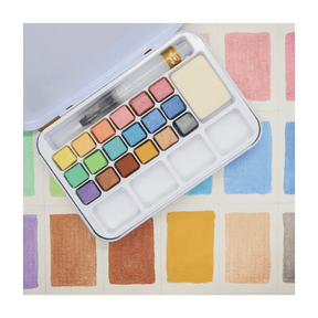 Premium Metallic Watercolour Cake Set in Tin 21pc - Glowish