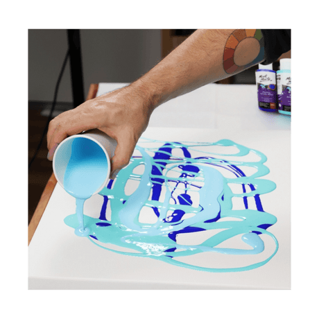 Premium Pouring Acrylic Paint 120ml 4pc Set - Marina - Glowish