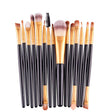 Professional 15 Pcs Cosmetic Makeup Brush Set - Gold & Black.
