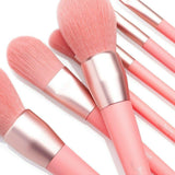 Professional Coral Lip Angle Blender Powder Makeup Brushes 7 Pcs - Glowish