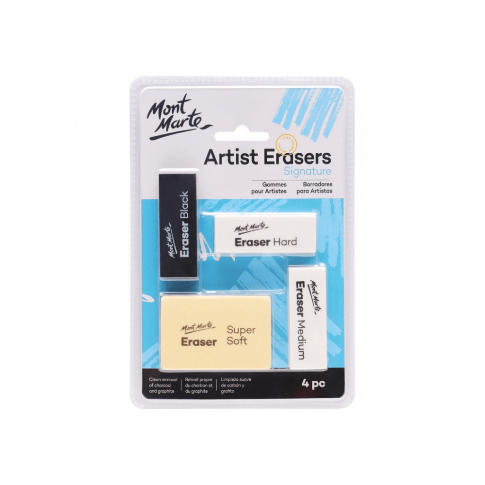 Signature Artist Erasers 4pc - Glowish