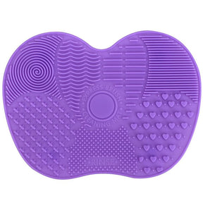 Silicone brush cleaner Pad Scrubbed Board Cosmetic Make Up Tool Light Pink - Glowish