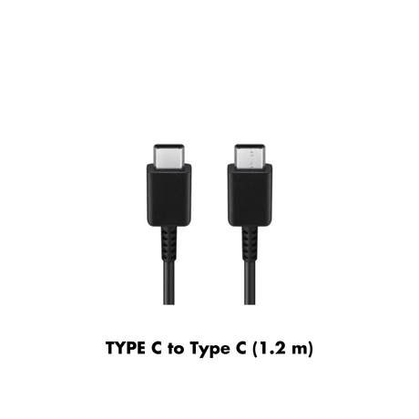 Type C to Type C - Fast Charging Cable compatible with Samsung Black - Glowish