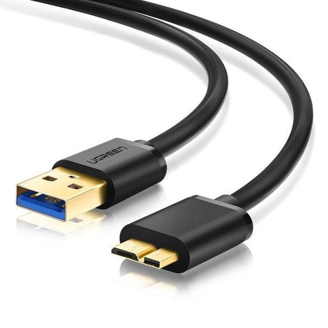 Ugreen USB 3.0 A male to Micro USB 3.0 male cable Black 0.5M - Glowish