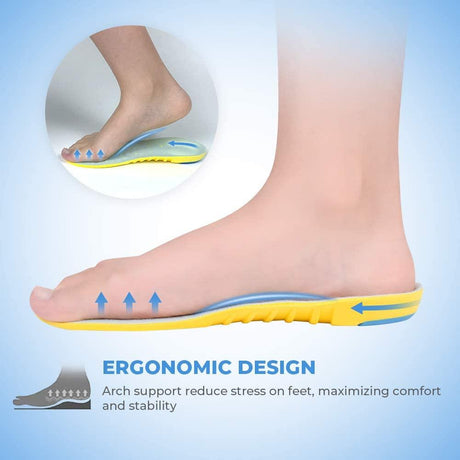 Unisex - Memory Foam Arch Support Insoles Lightweight - Glowish