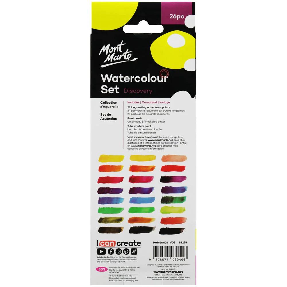 Watercolour Painting Set Discovery 26pc - Mont Marte - Glowish