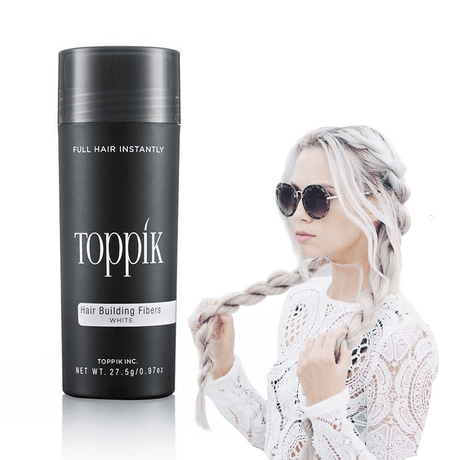 White Toppik Hair Building Fibers ~ 27.5g - Glowish