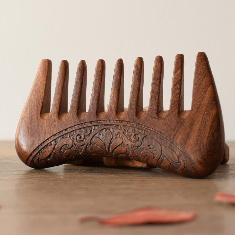 Wood Comb Super Wide Hair tooth.